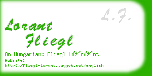 lorant fliegl business card